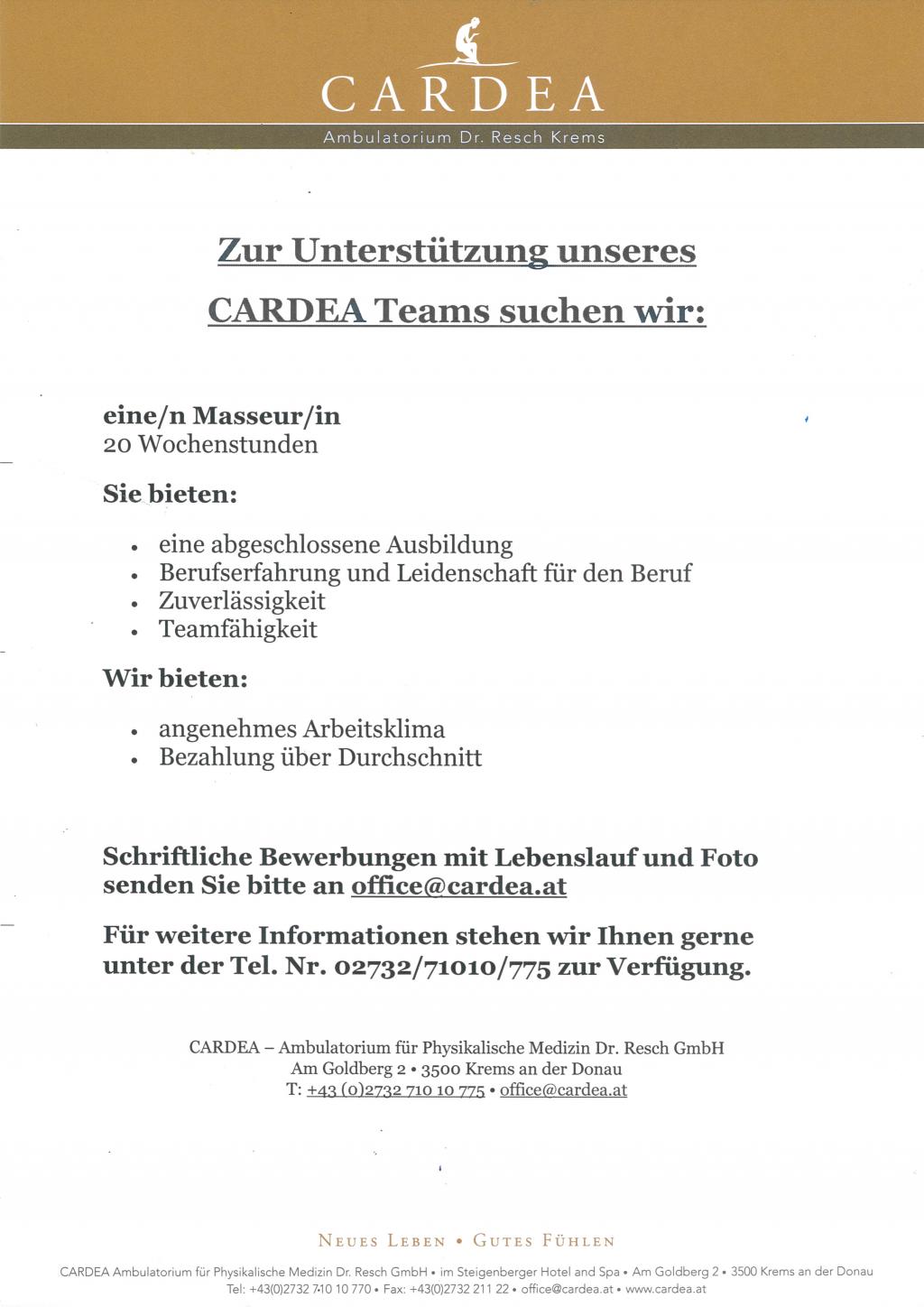 Cardea Jobangebot