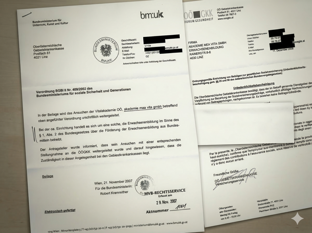 Dokumente Vitalakademie Anerkennung