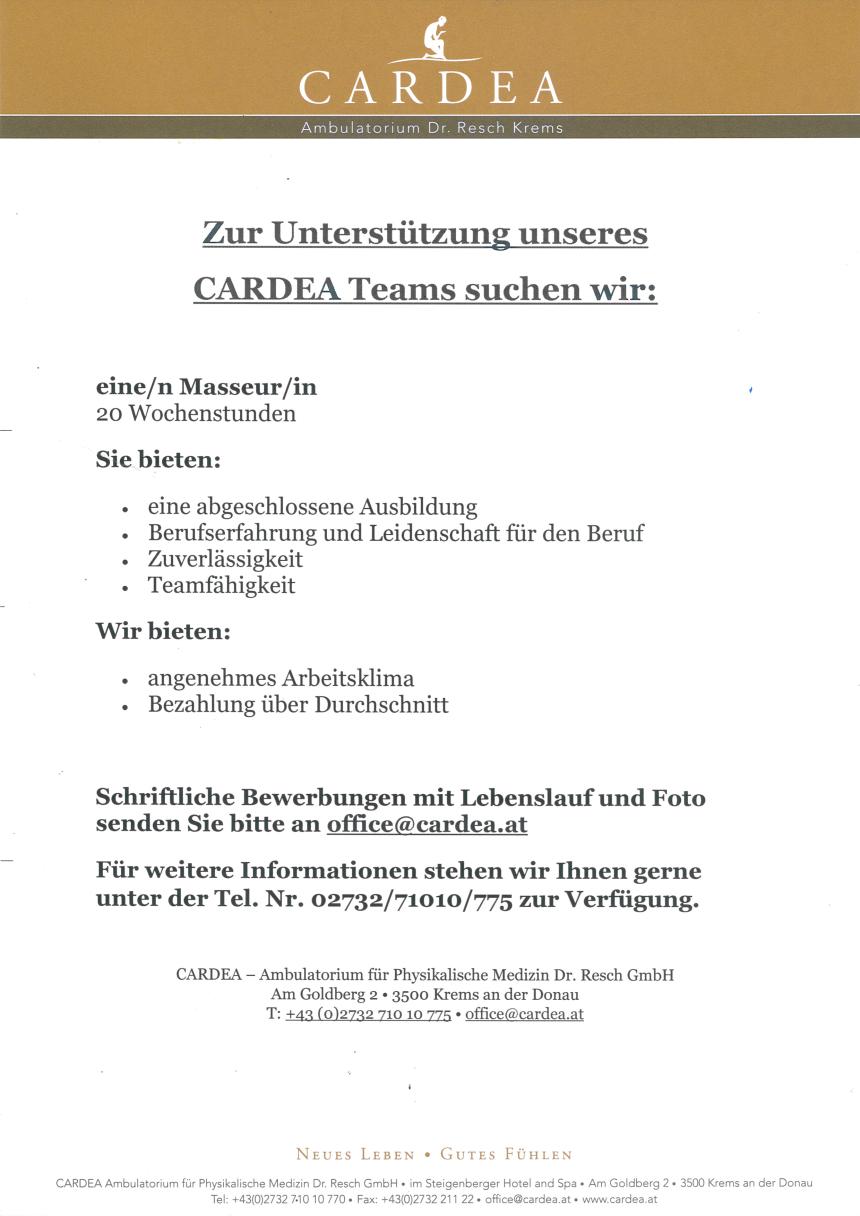 Cardea Jobangebot