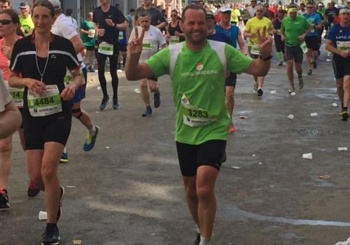 Mario Weingartler beim Linzmarathon