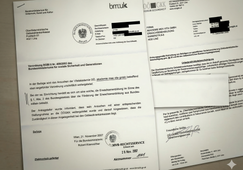 Dokumente Vitalakademie Anerkennung